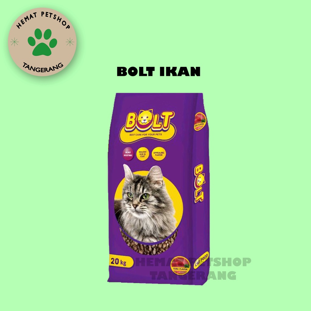 Makanan Kucing BOLT 20kg Cat Food BOLT 20 Kg  FRESHPACKGosend & Grab