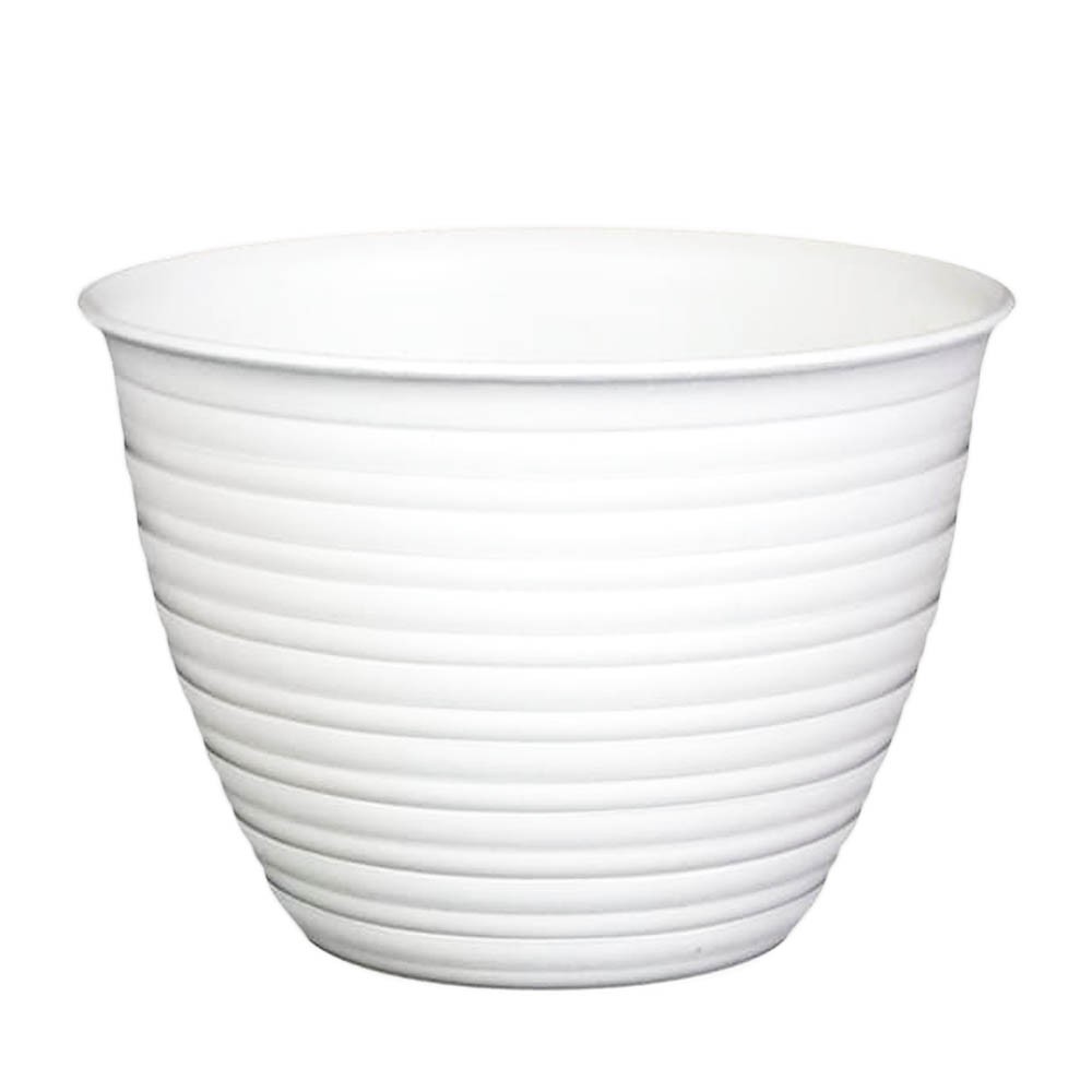 Pot Bunga tawon dan Tanaman Plastik Putih 24 cm