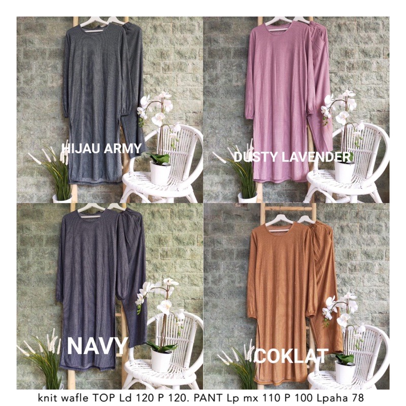 setelan tunik panjang / set tunik polos / one set tunik / set tunik / one set polos / setelan polos
