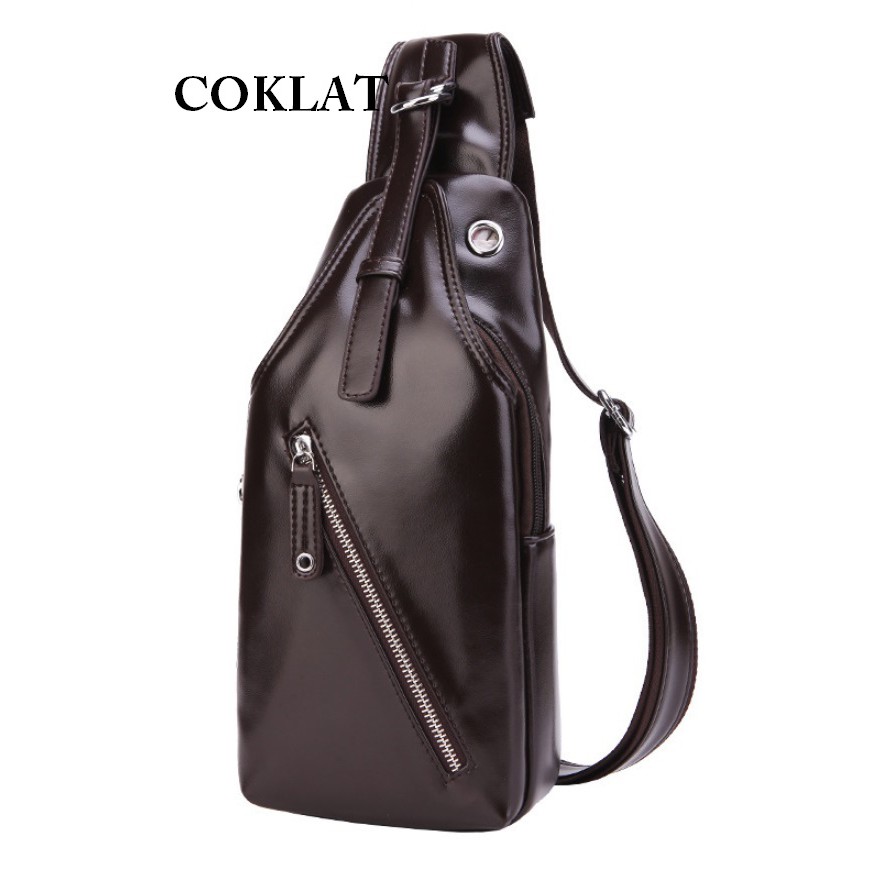 Tas Pria Kulit #5034 Slempang Gadget Leather Bag Retro Korea Fashion Style Impor Cowo Selempang