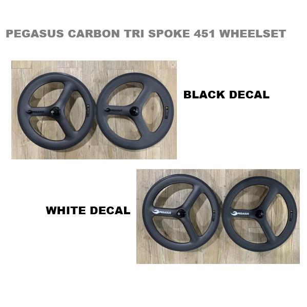 WHEELSET SEPEDA PEGASUS CARBON TRI SPOKE 451 WHEELSET