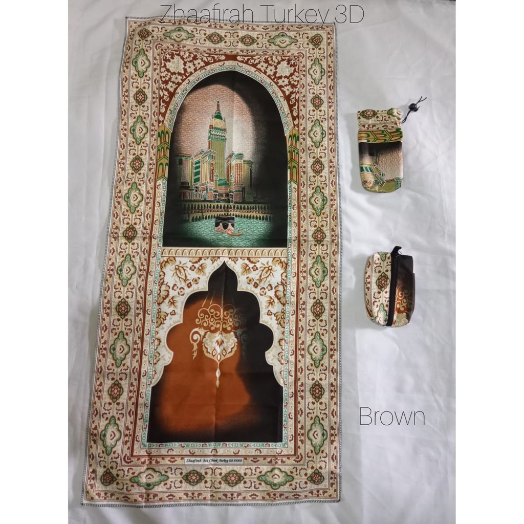 Sajadah Turkey 3D Tas Pouch Serut Resleting Travelling souvenir oleh oleh Haji Umroh Turki