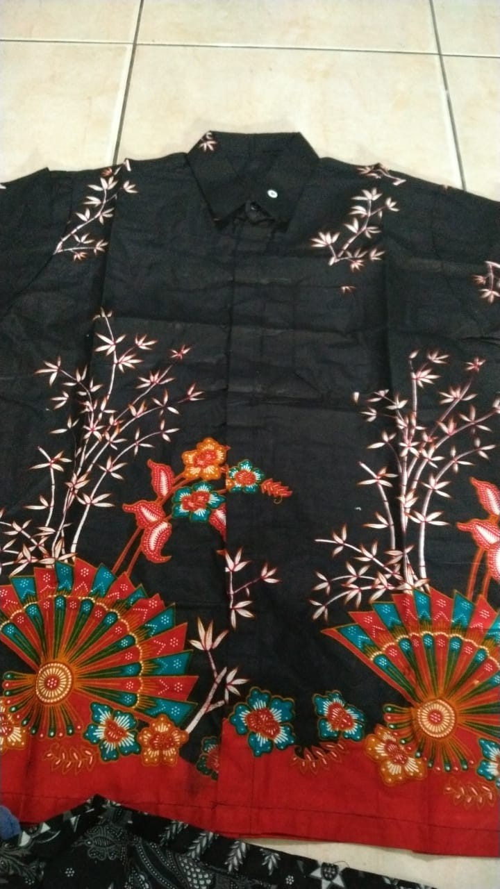 Bswart Batik Hrb026 Kenongo Hem Pendek Padi Pekalongan M L Xl Batik Pria Murah Modern Grosir