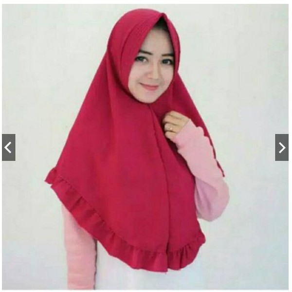 Kerudung / hijab Khimar pet rempel antem simple bahan diamond