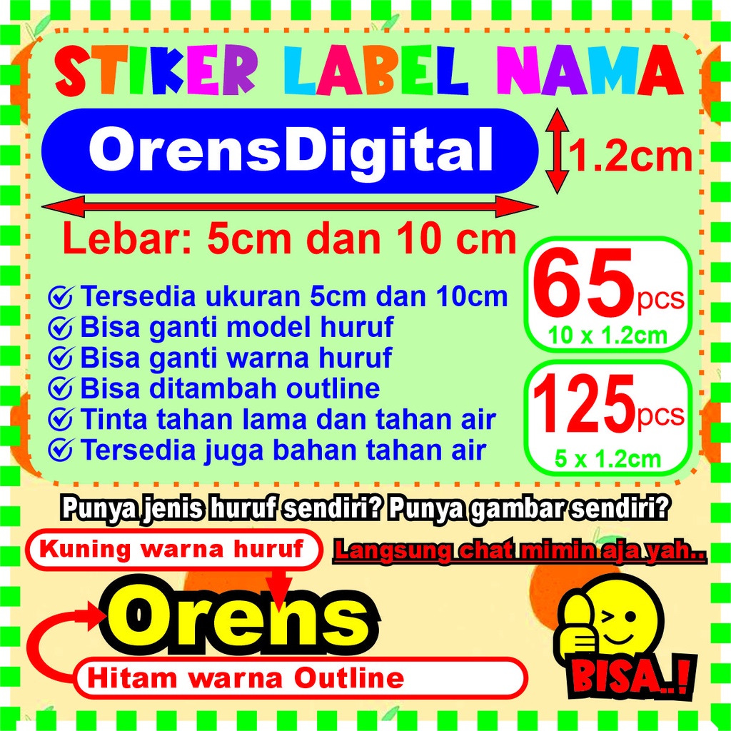 

Stiker Label Nama Bentuk Kapsul