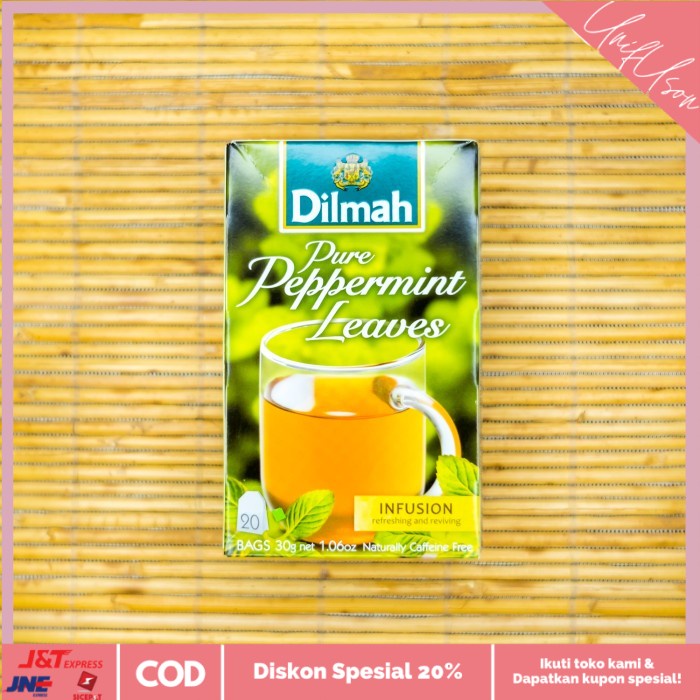 

⭐COD⭐ Pure Peppermint Leaves Teh Celup DILMAH TEA - 20 x 1.5g