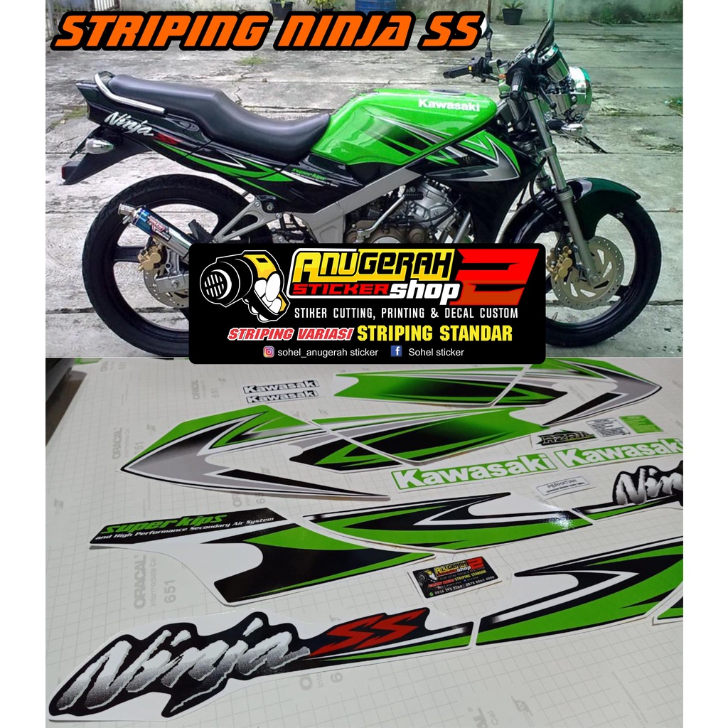 Striping Ninja SS 2010 Hijau Hitam