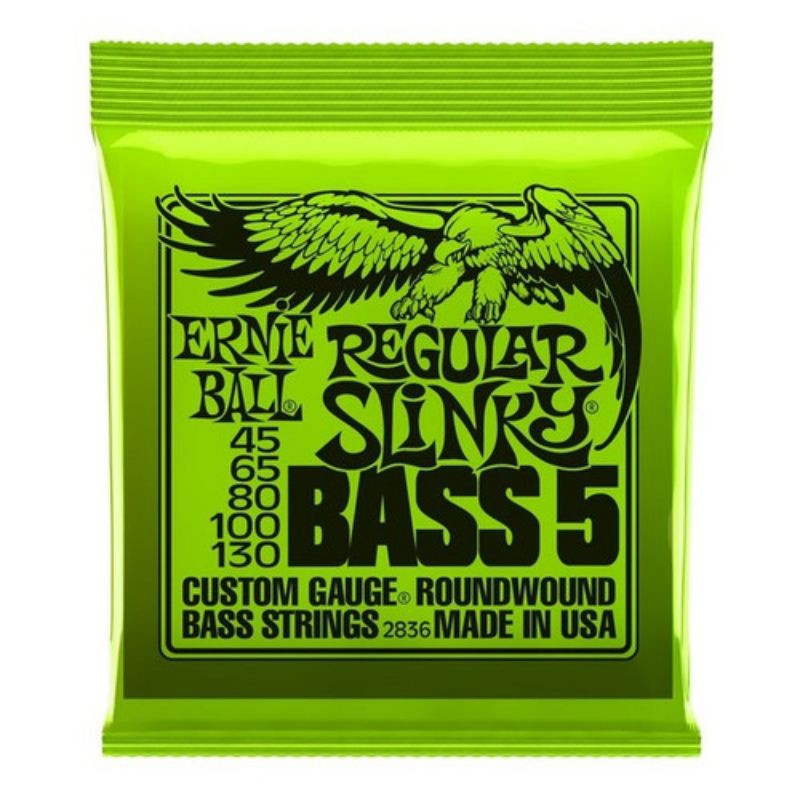 Senar Bass Ernieball Reguler Slinky 2836 Elektrik 5 String 0.45 Set