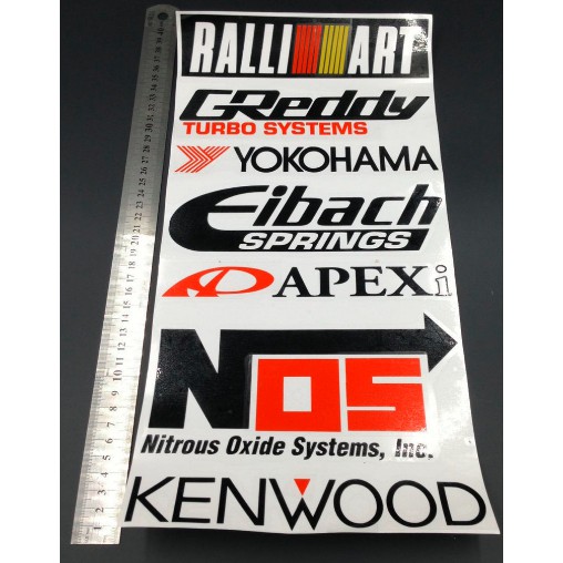 Stiker Mobil Sponsor Racing Ralliart Yokohama Kenwood  Sticker Car Sponsor