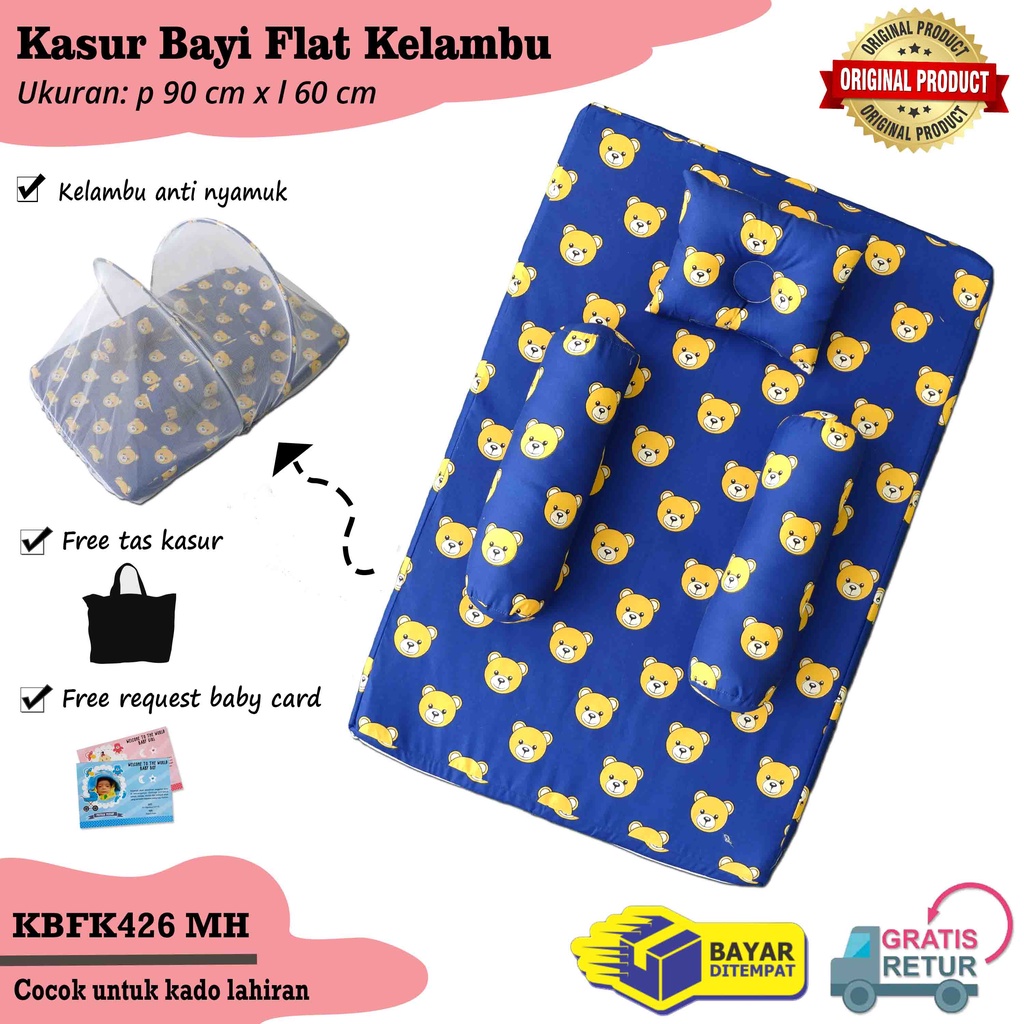 Kasur Bayi Flat Paket Perlengkapan Bayi Baby Gift Set Kado Lahiran Tempat Tidur Baby-KBFK426MH