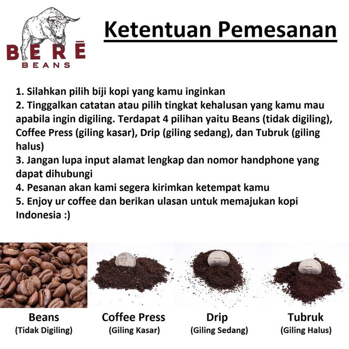 Kopi Arabika Temanggung Jawa 200 GRAM Biji Bubuk Coffee Bean Beans