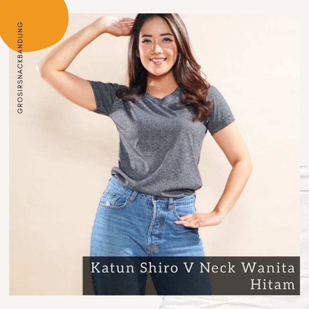 Woman Basic Tee V-Neck / Kaos Polos Wanita Kerah V Adem KATUN SHIRO