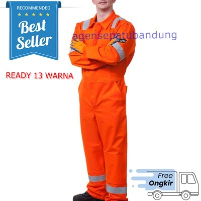 AGEN Katelpak/wearpack coverall/seragam bengkel/safety 13 Warna lengkap dan termurah