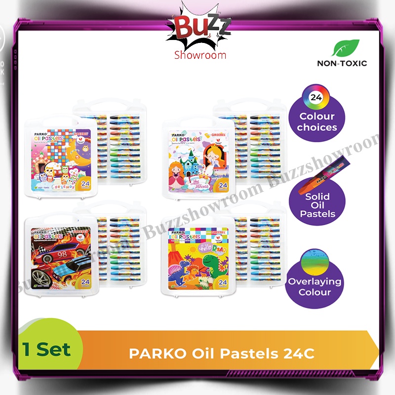 Kids Oil Pastel Crayon Greebel 24 warna krayon mini Anak 24w