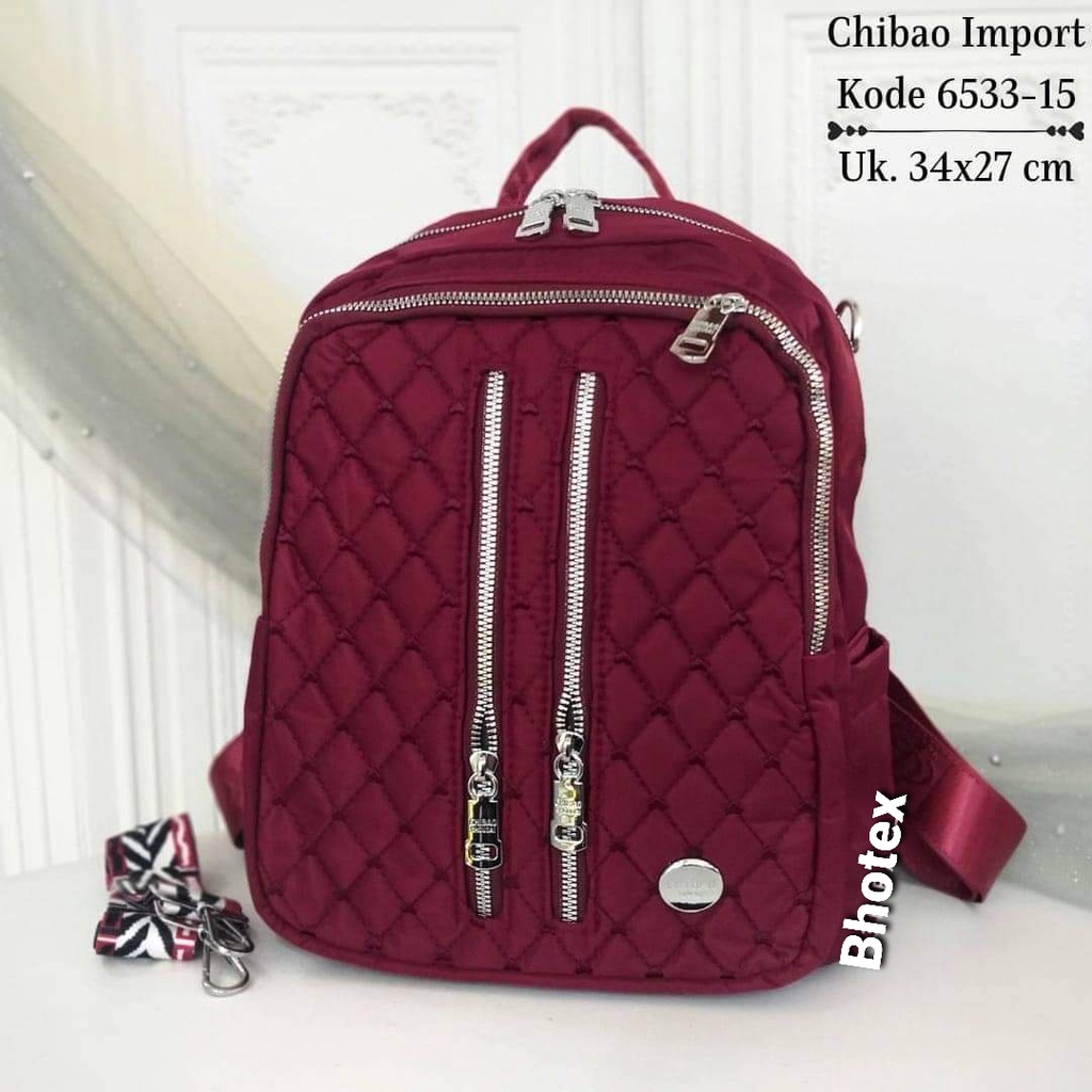 Tas Ransel Chibao 6533-15 Bahan Parasut. Tas Wanita Tas Chibao ORI Tas Ransel Chibao Import BEST SELLER BISA BAYAR DITEMPAT.!!!!