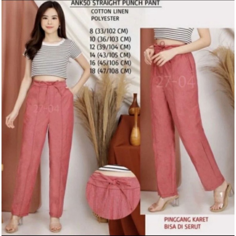 Celana Kulot ANKO Straight Stone Pants