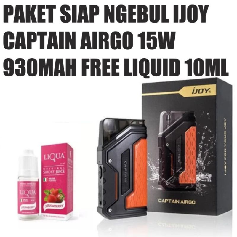 Vapoor Vapee Captain Airgo 15Wat Authentic Full Set Siap Pakai