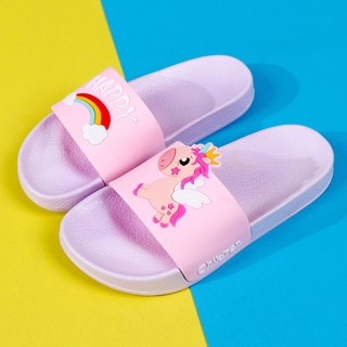  Sendal  anak  cewek PURPLE PINK  HAPPY UNICORN OR LARGE PINK  