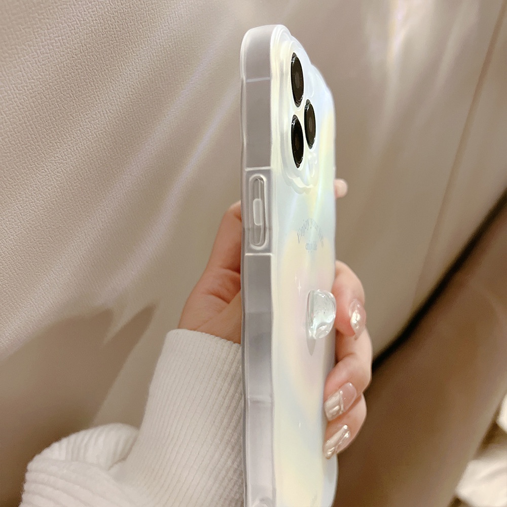 Soft Case Silikon Transparan Motif Hati 3D Untuk Iphone 11 8 7 Plus SE2 XS XR 12 13 Mini PRO MAX