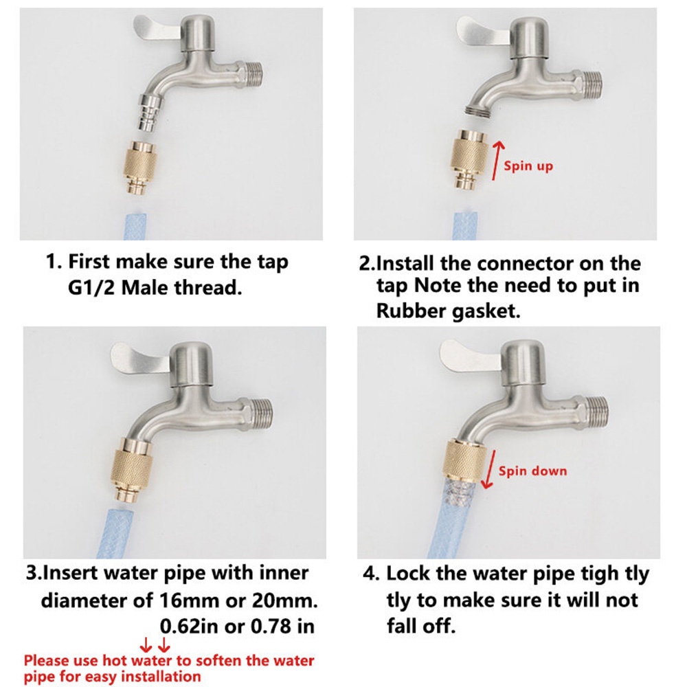 Adapter Selang Keran Air Universal Bahan Kuningan Untuk Dapur / Kamar Mandi