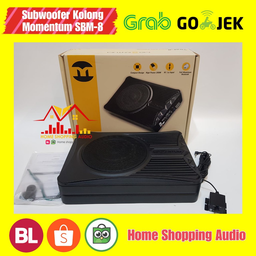 Subwoofer Kolong Momentum SBM 8 Subwofer Momentum SBM8 Subwoofer Underseat Murah