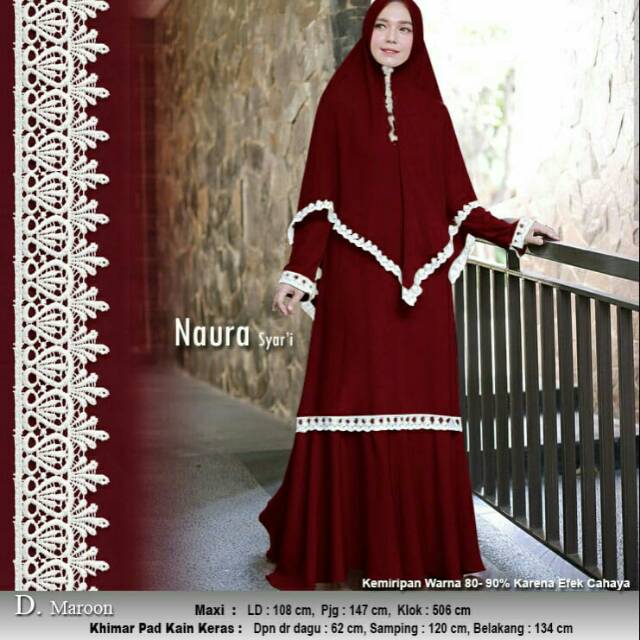 GAMIS NAURA  SYARI CERUTY PREMIUM