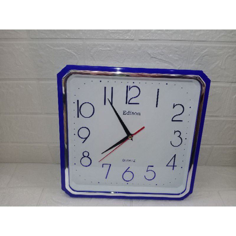 jam dinding EDISON EDW-27 T25/jam dinding kotak/jam dinding bagus