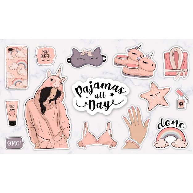 STIKER TUMBLR AESTHETIC SET / Stiker Pack Aesthetic /Stiker Hp Laptop/ Sticker Tumblr-Pajamas