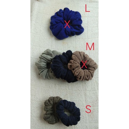 SCRUNCHIES RAJUT/IKAT RAMBUT RAJUT/CROCHET RAJUT
