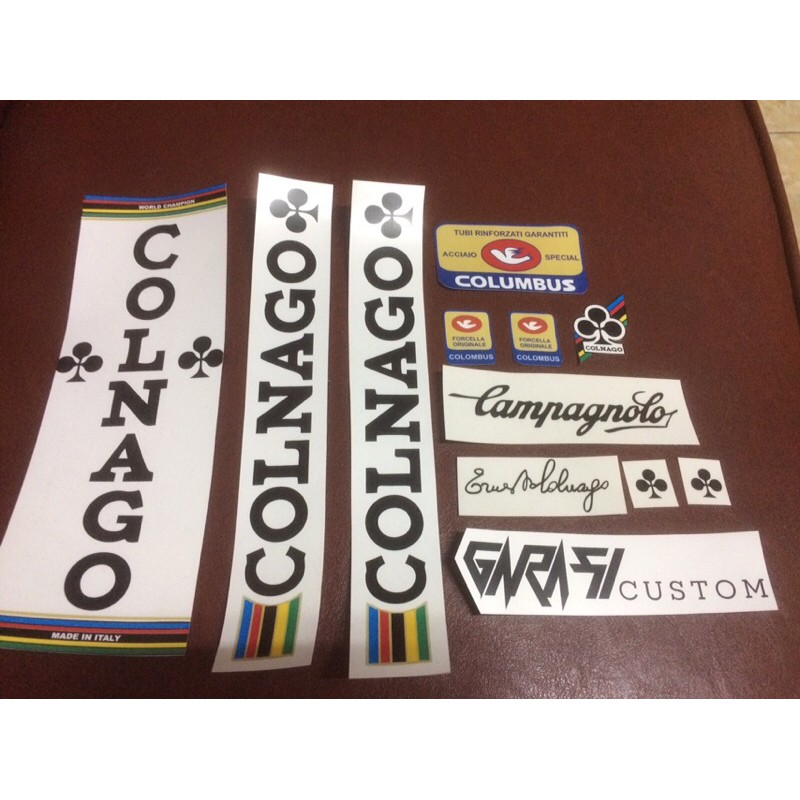 Stiker Sepeda COLNAGO vintage transparan