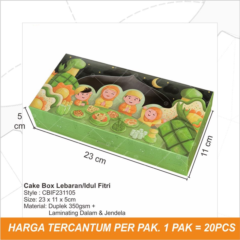 

Box Kue Kering Lebaran Paperohaus - UK 23 X 11 X 5