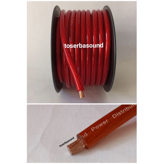 Kabel 4 AWG Setrum Power Aki Ground 4awg audio mobil Jual Meteran