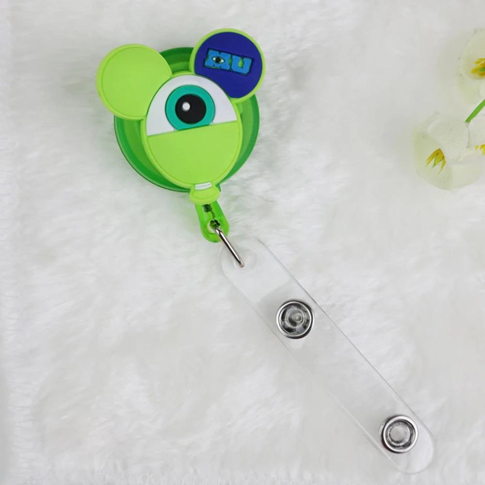 Lanfy Retractable Badge Reel Siswa Silikon Perawat Dokter Kartun Card Holder Name Card Holder