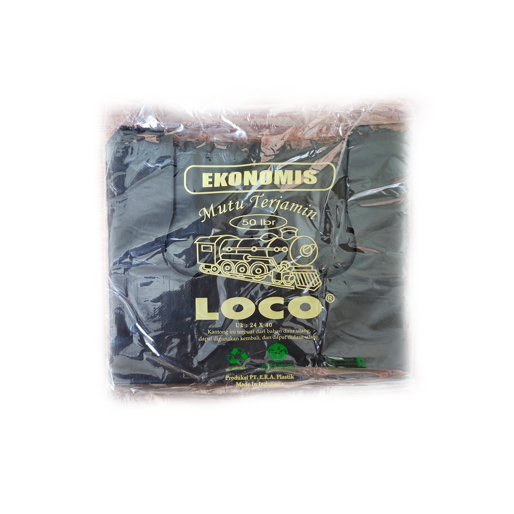 KANTONG PLASTIK LOCO EKONOMIS 24 HITAM
