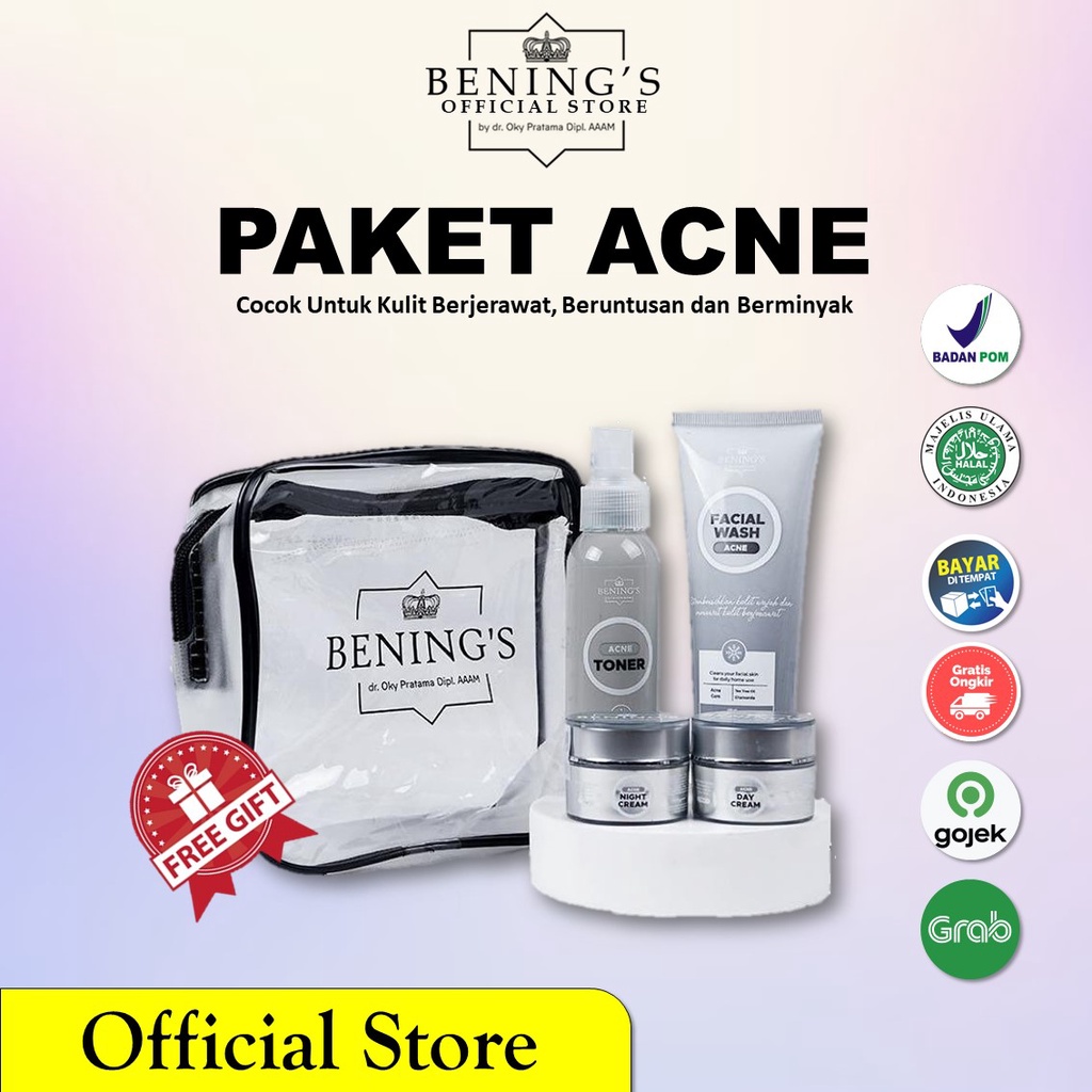 SATUAN / ECER ACNE (JERAWAT) BENINGS SKINCARE BY DR. OKY PRATAMA / BENINGS CLINIC