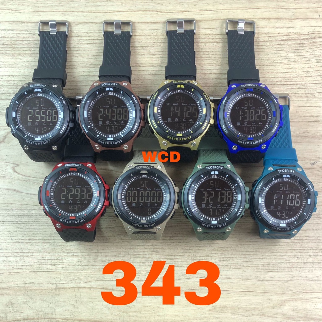 [DG] Jam Tangan Pria Ecosport Rubber 343