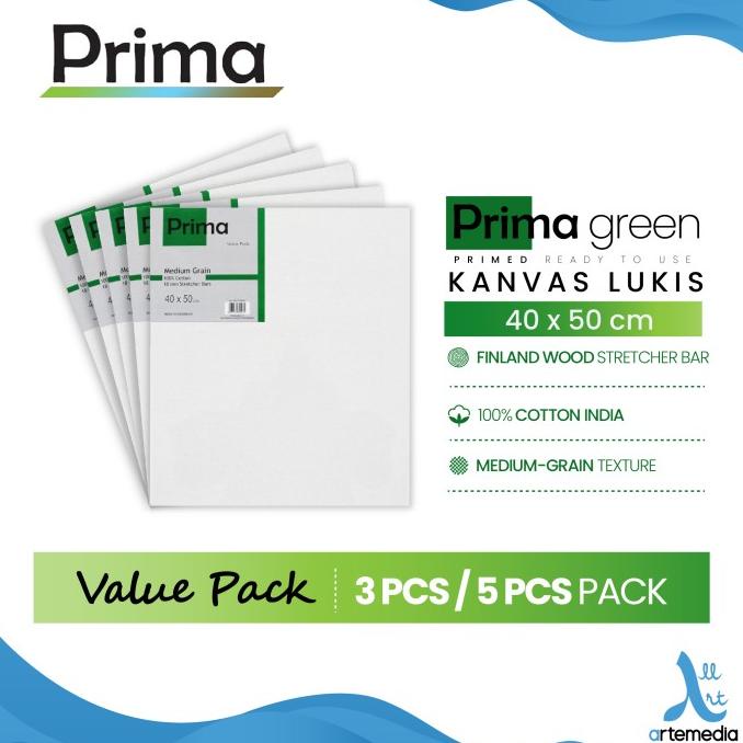 

Kanvas Lukis Prima Green 40X50Cm Value Set 3 Cotton Canvas