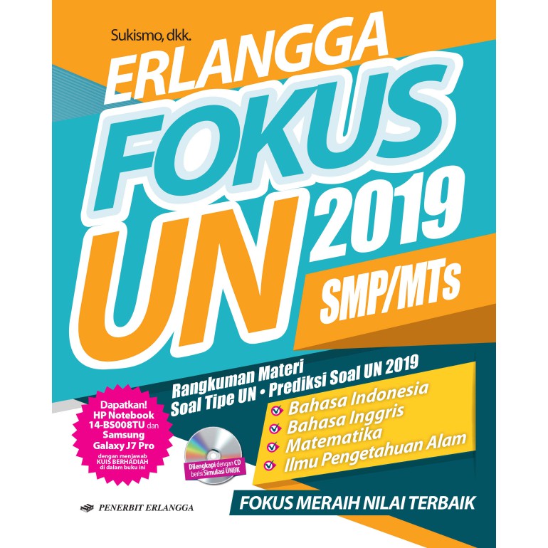 Erlangga Buku Soal Fokus Un 2019 Smp Mts Plus Cd Sukses Ujian