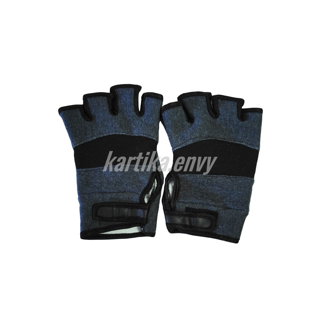 Sarung Tangan Sepeda Motor Glove Half Finger Dual Color