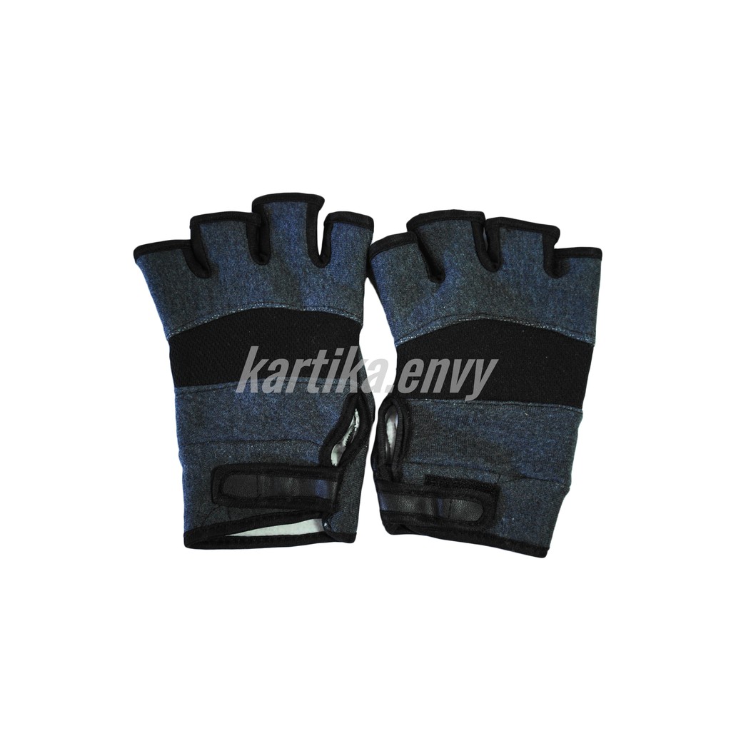 Sarung Tangan Sepeda Motor Glove Half Finger Dual Color