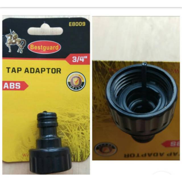 Konektor kran tap adaptor 3/4&quot; E8009 / Sambungan untuk kran air taman / Sambungan selang air/Konektor Selang Keran Kran Tap Adaptor Adapter Quick Connector 3/4&quot;