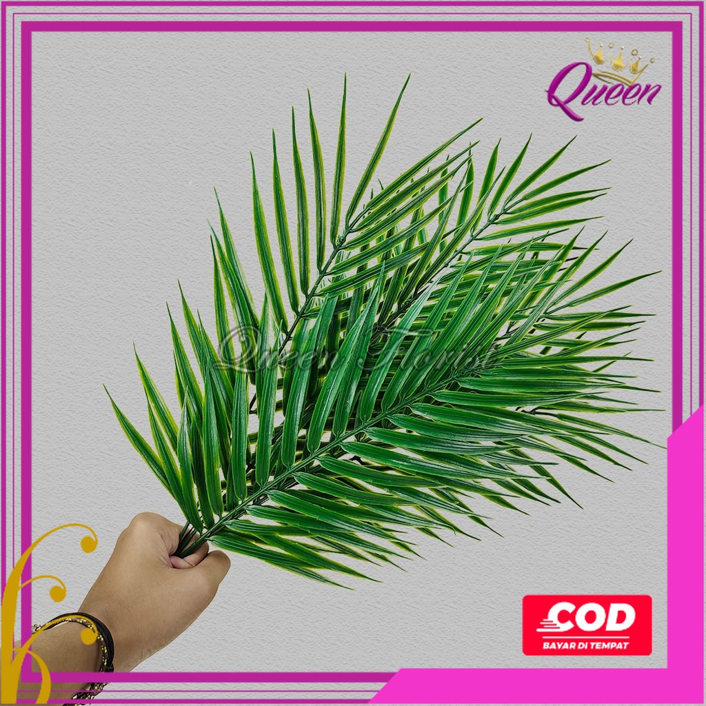 DAUN PALM DURI - DAUN HIASAN DEKORASI ARTIFICIAL PREMIUM MURAH RUMPUT PLASTIK