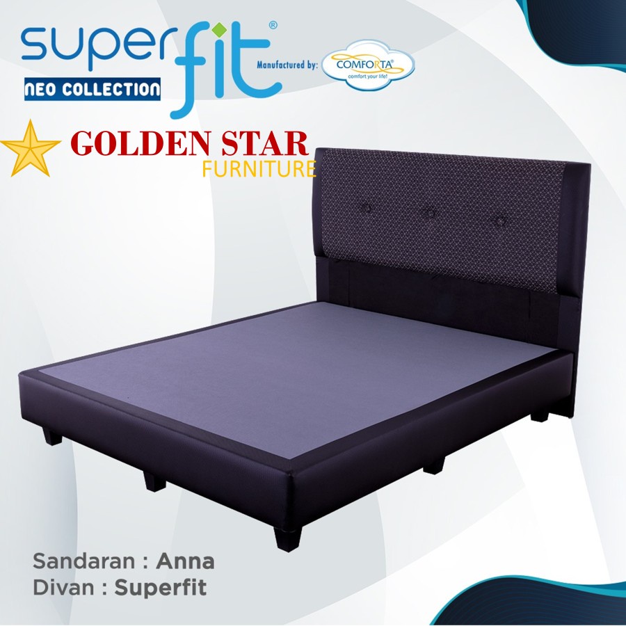 Tempat Tidur Divan + Headboard sandaran Anna Comforta 120/160/180