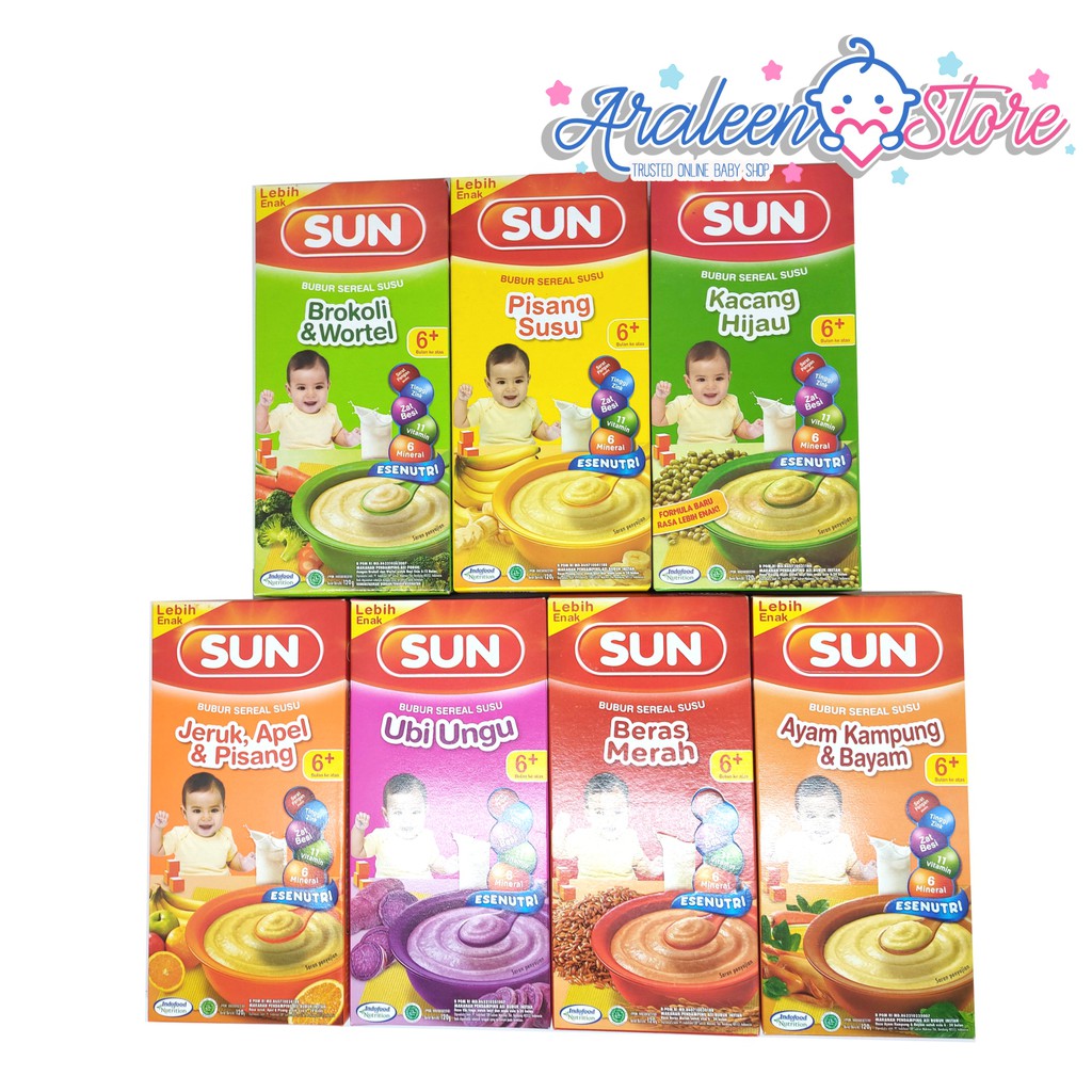 Jual SUN Bubur Bayi MPASI 6 Bulan Bubur SUN Kemasan Kotak & Sachet