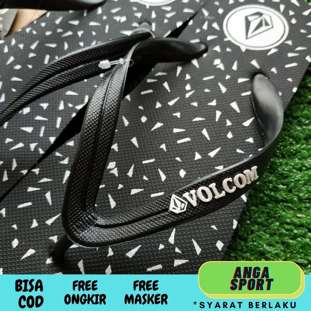 SENDAL JEPIT PRIA VOLCOM /  SANDAL DISTRO KASUAL COWOK / SANDAL SANTAI PREMIUM QUALITY