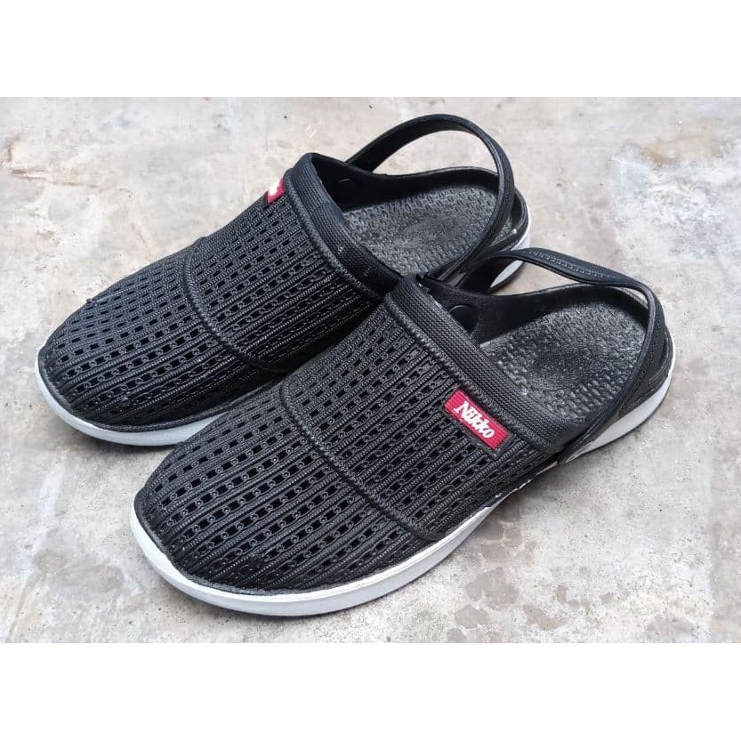 Sandal Selop Hitam /  Bakpao Baim Karet Laki-laki SL 8151 38-42