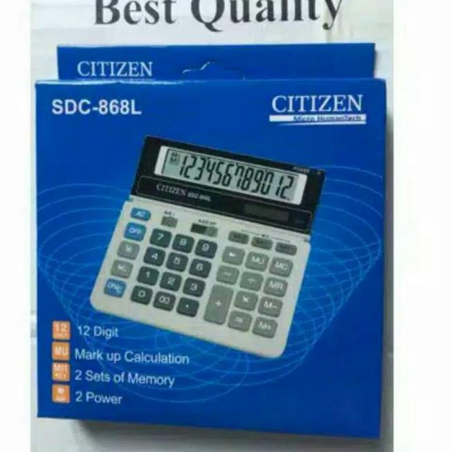 

Trendy Kalkulator Citizen 12 digit Original Product Quality SDC868 L ..