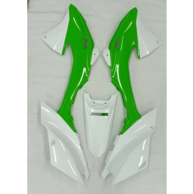 Body set tanpa spatbor depan klx150 BF cover tank luar hijau body blkg full putih