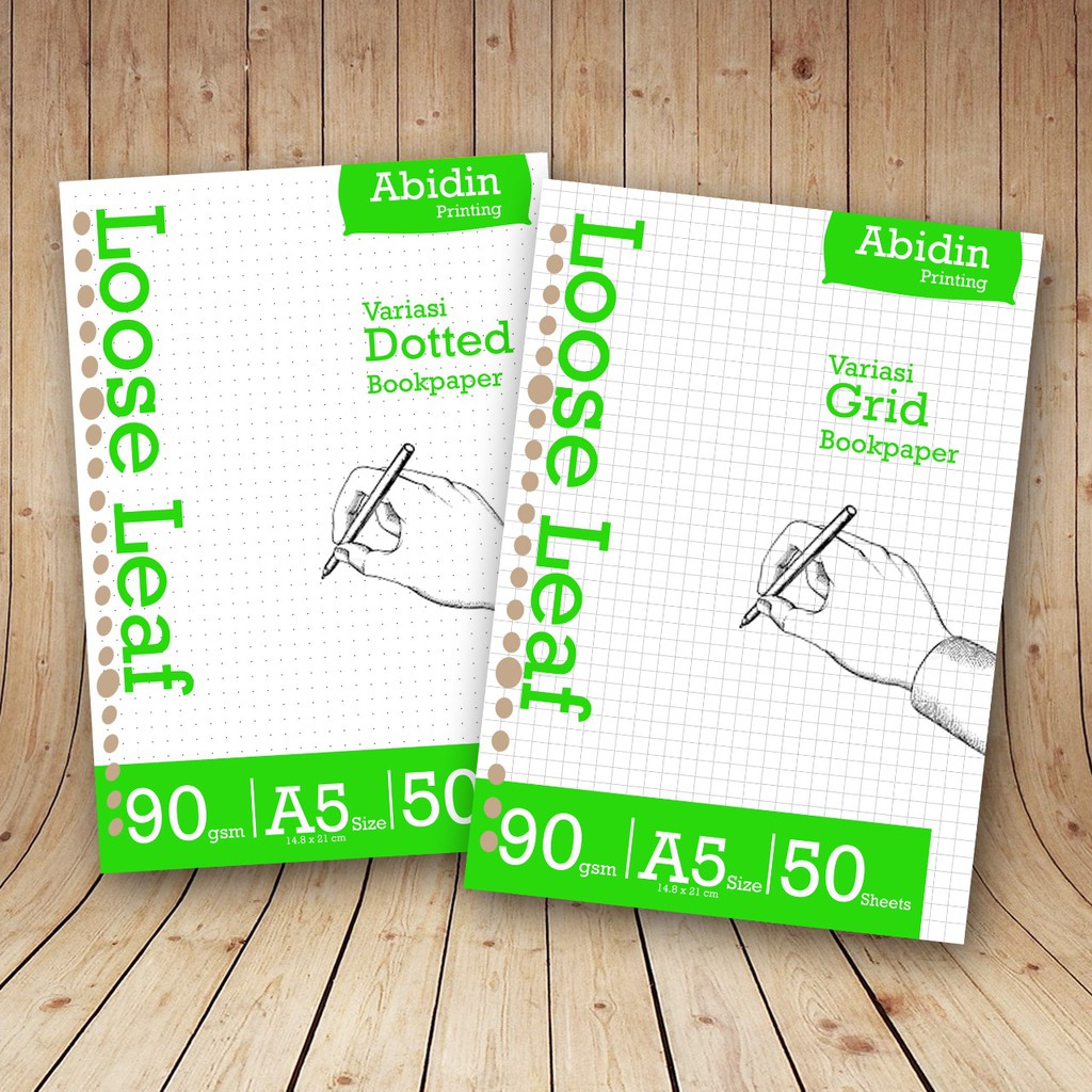 

Kertas Binder Bookpaper A5 20 Holes Grid/Dotted Free Bubble