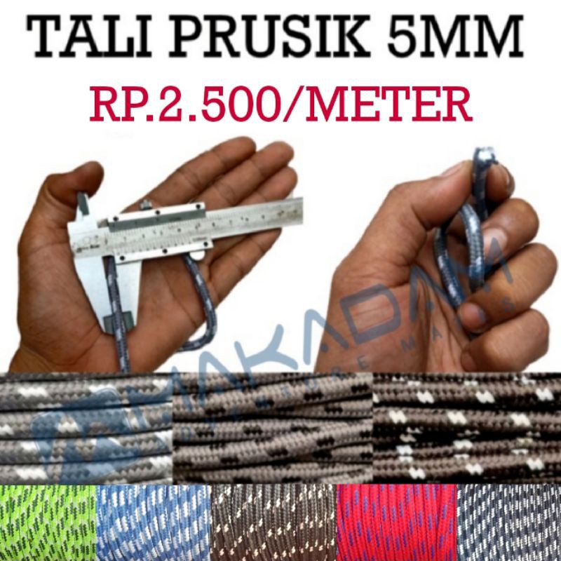 tali prusik 5mm tali perusik paracord 5 mm